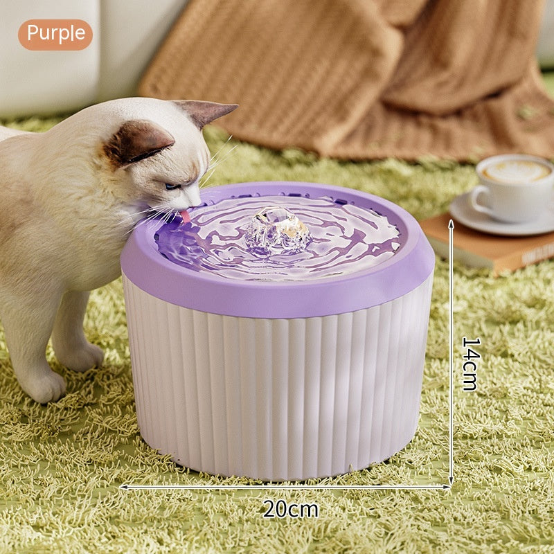 KFX-6003389 Large Capacity Automatic Constant Temperature Water Fountain for Dogs and Cats - USB Plug-In, Multiple Colors Available