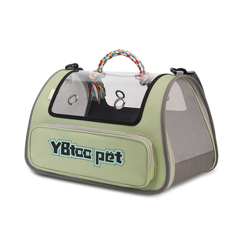 KFX-6003773 Portable Transparent Pet Carrier Bag - Large Capacity, Foldable Oxford Cloth in Various Colors