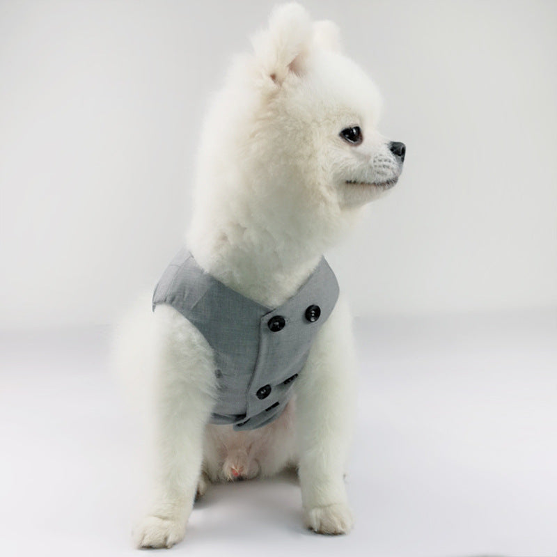 KFX-6003901 Cozy Cotton Vest and Trousers Suit for Four-Legged Friends, Sizes XS to 2XL