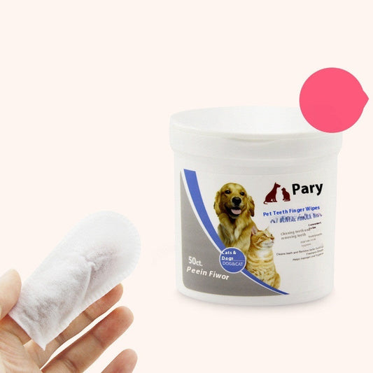 KFX-6005181 Pet Oral and Dental Cleaning Wipes for Cats and Dogs - 50 Count Fresh Breath and Gum Care