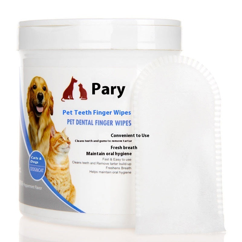 KFX-6005181 Pet Oral and Dental Cleaning Wipes for Cats and Dogs - 50 Count Fresh Breath and Gum Care