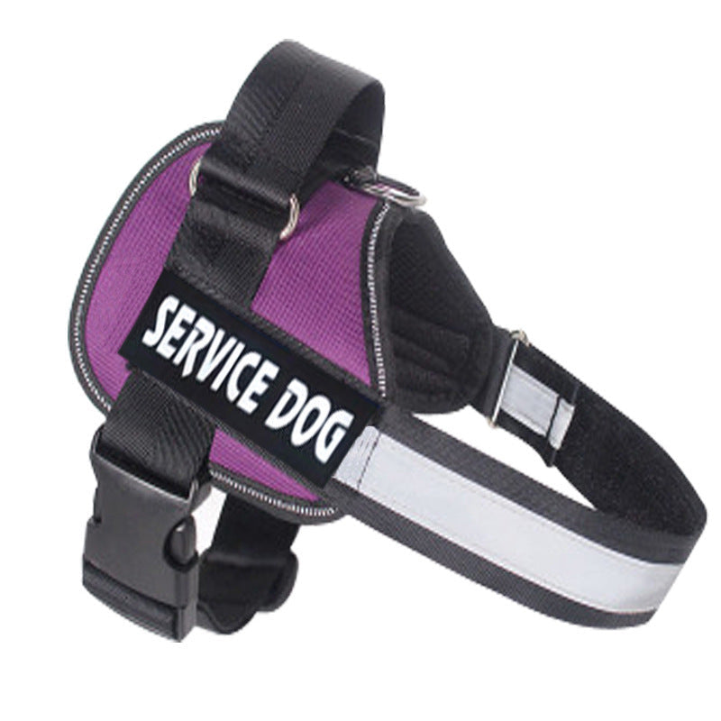 KFX-6006589 Adjustable Cloth Dog Harness with Leash - Available in Blue, Black, Red, Purple, Sizes S to XL