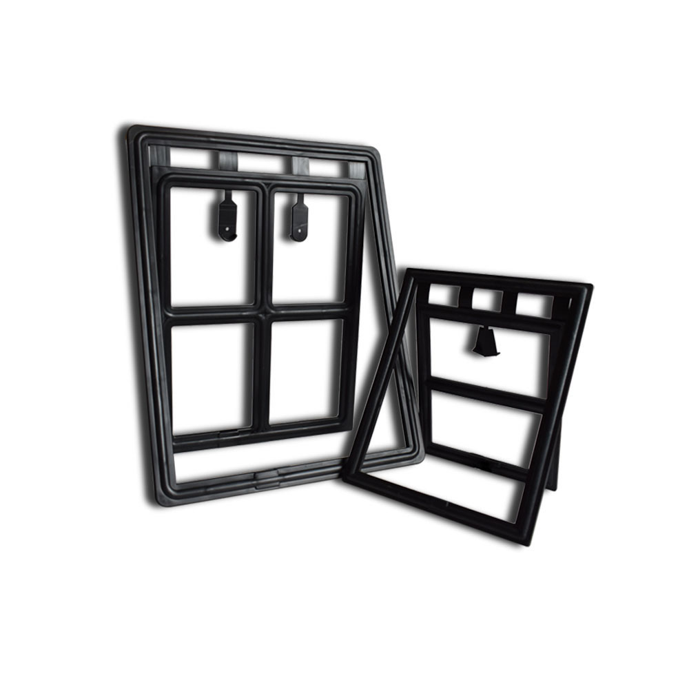 KFX-6008765 Pet Screen Door for Small Dogs - Durable Plastic Design, Black or White, Easy Install, Large Size