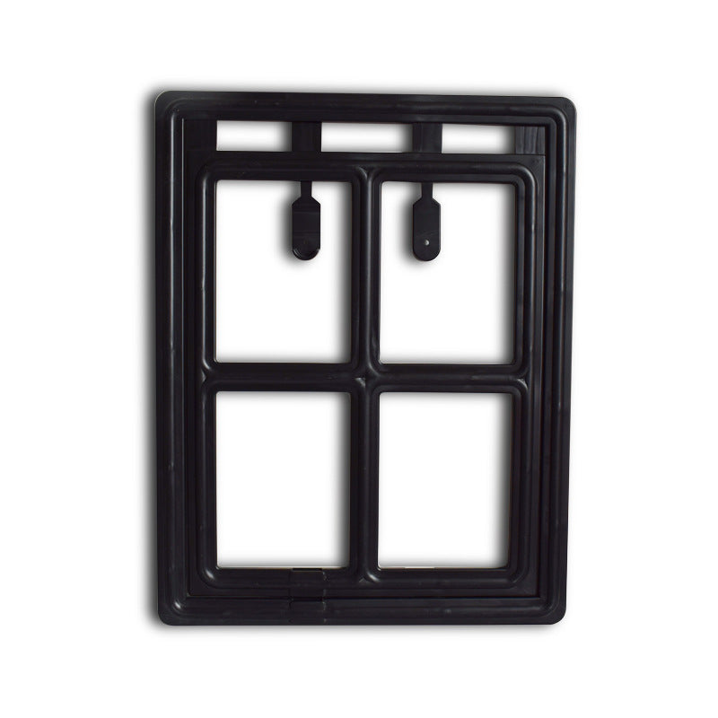 KFX-6008765 Pet Screen Door for Small Dogs - Durable Plastic Design, Black or White, Easy Install, Large Size