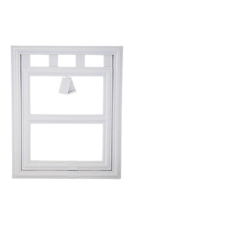 KFX-6008765 Pet Screen Door for Small Dogs - Durable Plastic Design, Black or White, Easy Install, Large Size