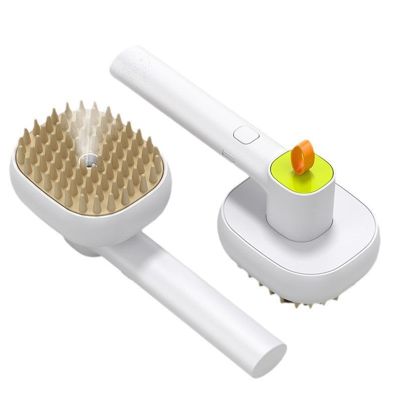 KFX-6008893 Electric Pet Comb with Spray for Cats and Dogs, Soft Tooth Design, ABS Construction, 17.7x7.2x8.7cm