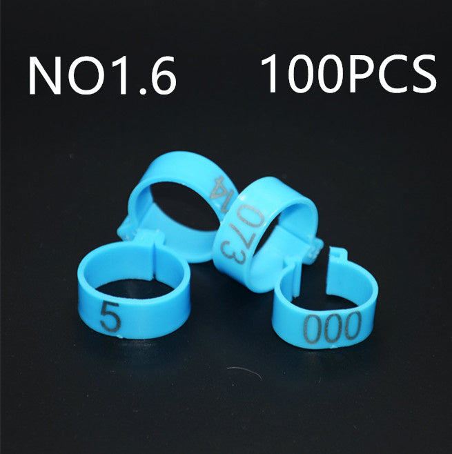 KFX-6009149 Colorful Open Ring Poultry Foot Rings - 100 PCS, 16mm Diameter for Chicken Farms