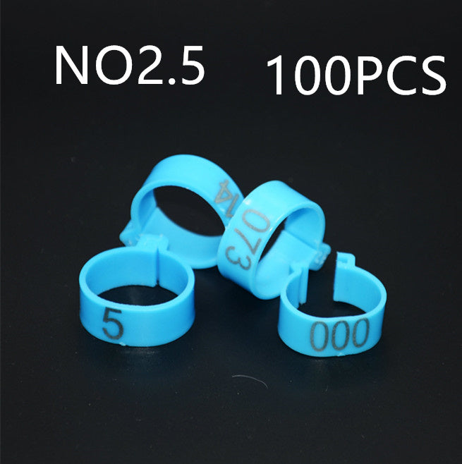 KFX-6009149 Colorful Open Ring Poultry Foot Rings - 100 PCS, 16mm Diameter for Chicken Farms