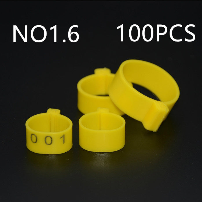 KFX-6009149 Colorful Open Ring Poultry Foot Rings - 100 PCS, 16mm Diameter for Chicken Farms