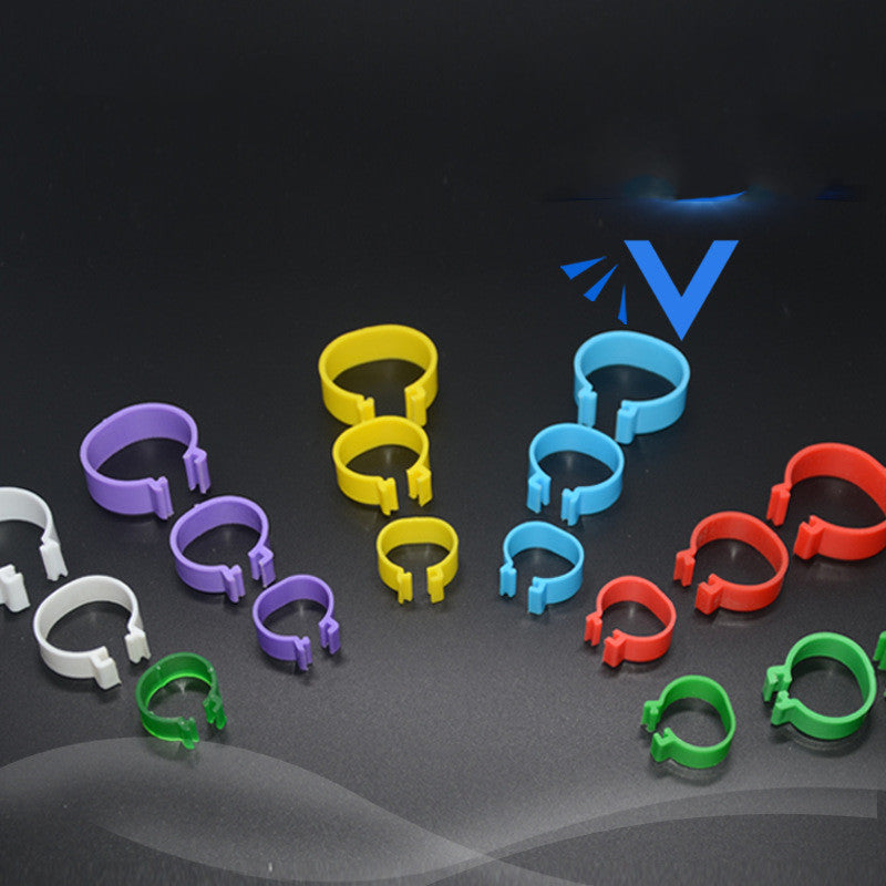KFX-6009149 Colorful Open Ring Poultry Foot Rings - 100 PCS, 16mm Diameter for Chicken Farms