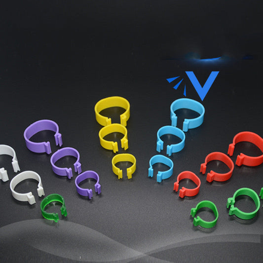 KFX-6009149 Colorful Open Ring Poultry Foot Rings - 100 PCS, 16mm Diameter for Chicken Farms