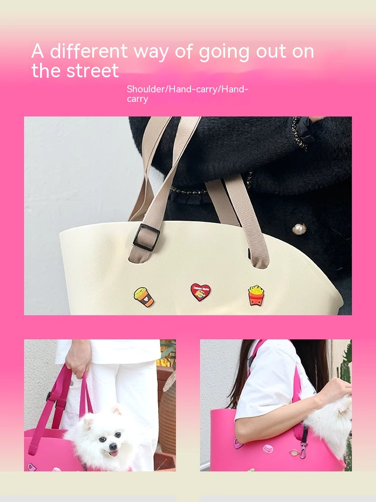 KFX-6009533 Portable Lightweight Pet Shoulder Bag for Cats and Dogs - Large Capacity, Soft EVA Material