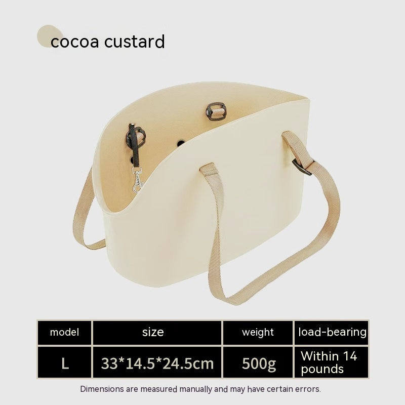 KFX-6009533 Portable Lightweight Pet Shoulder Bag for Cats and Dogs - Large Capacity, Soft EVA Material