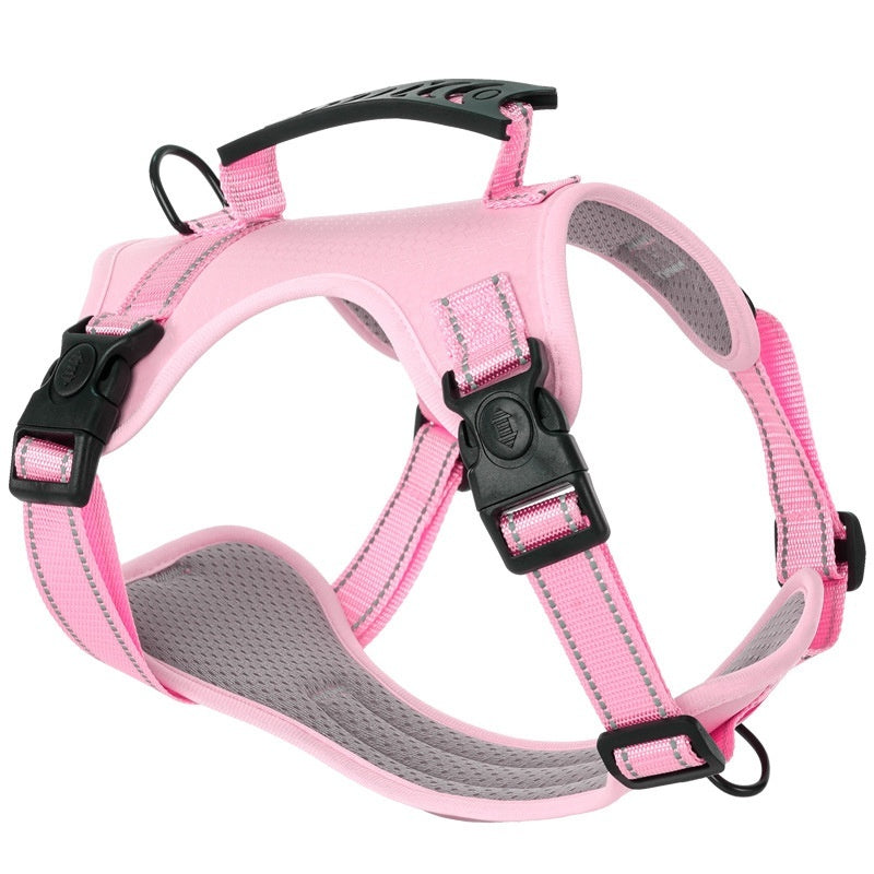 KFX-6012349 Adjustable Dog Chest Harness with Traction Rope - Available in Multiple Colors