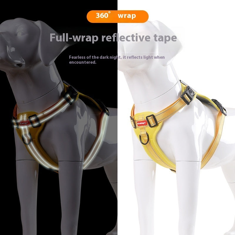 KFX-6012349 Adjustable Dog Chest Harness with Traction Rope - Available in Multiple Colors