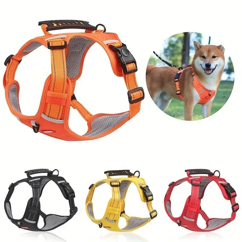KFX-6012349 Adjustable Dog Chest Harness with Traction Rope - Available in Multiple Colors