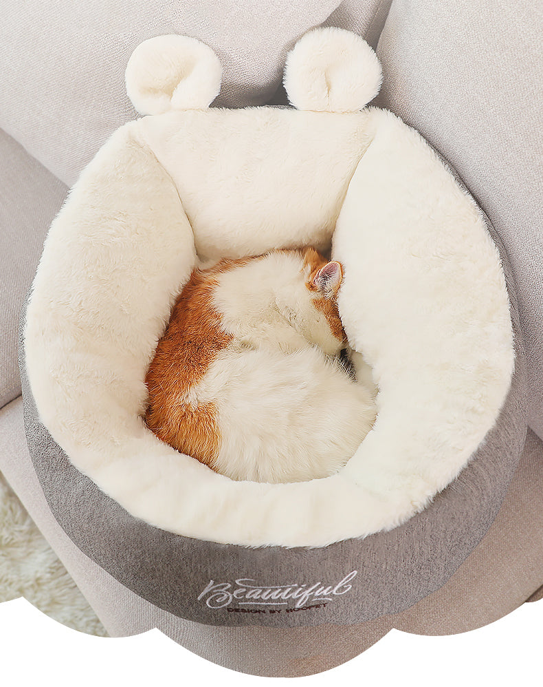 KFX-6013117 Cozy Cotton Puppy Sleeping Bag Bed - Soft Warming Cushion for Small Dogs