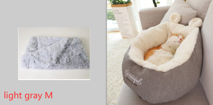 KFX-6013117 Cozy Cotton Puppy Sleeping Bag Bed - Soft Warming Cushion for Small Dogs