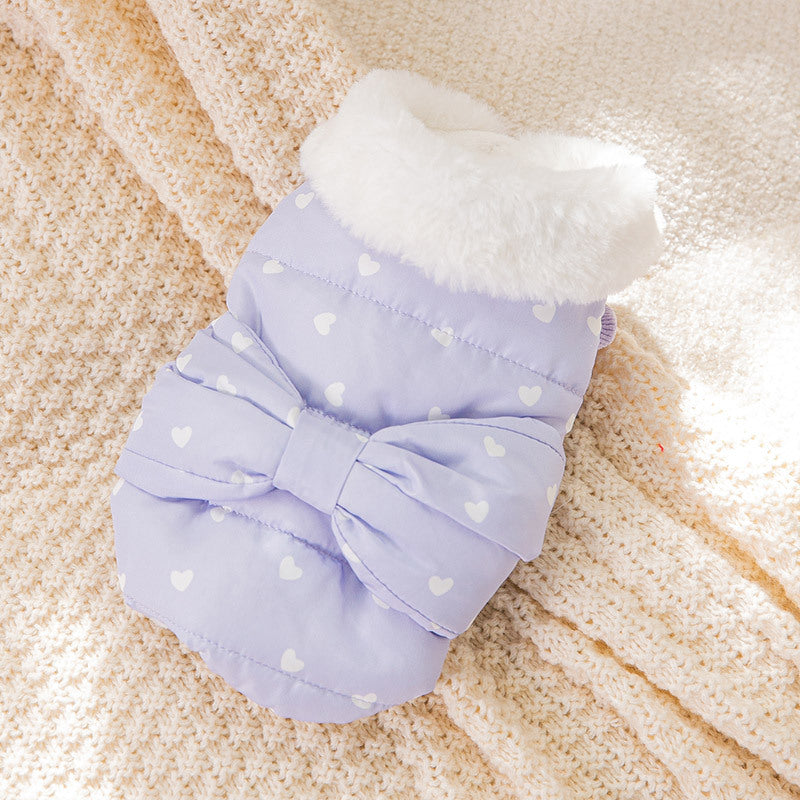 KFX-6013629 Thickened Flannel Vest for Kittens and Puppies - Available in Purple, Orange, Pink
