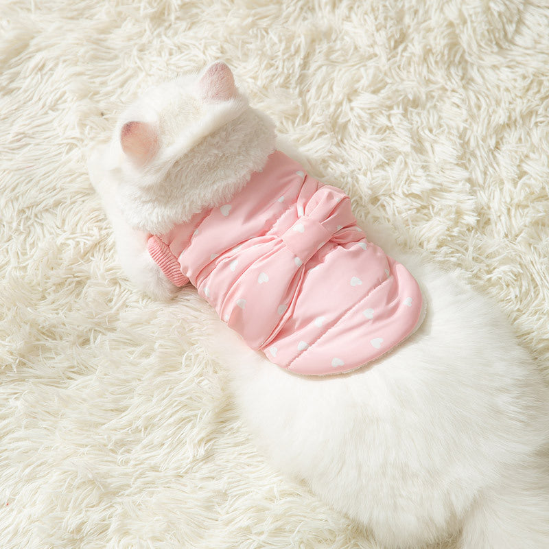 KFX-6013629 Thickened Flannel Vest for Kittens and Puppies - Available in Purple, Orange, Pink