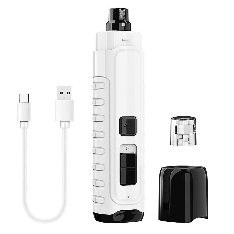 KFX-6016829 Rechargeable Pet Nail Polisher with 4 LED Lights for Medium and Large Dogs and Cats