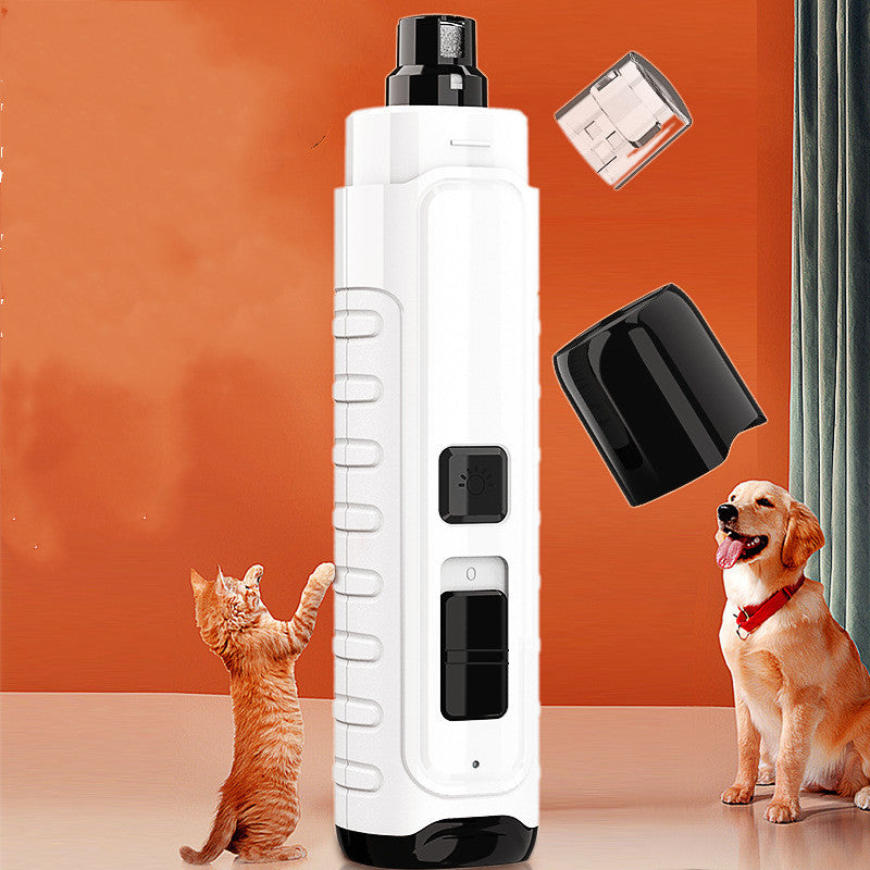 KFX-6016829 Rechargeable Pet Nail Polisher with 4 LED Lights for Medium and Large Dogs and Cats