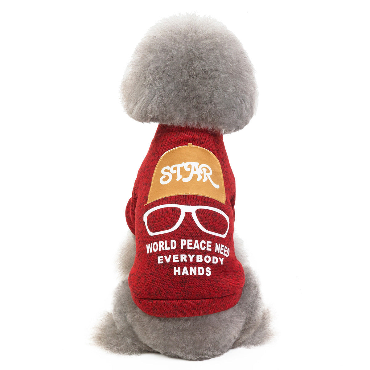 KFX-6017213 Casual Knit Sweatshirt for Pets in Green, Wine Red, and Blue - Various Sizes Available