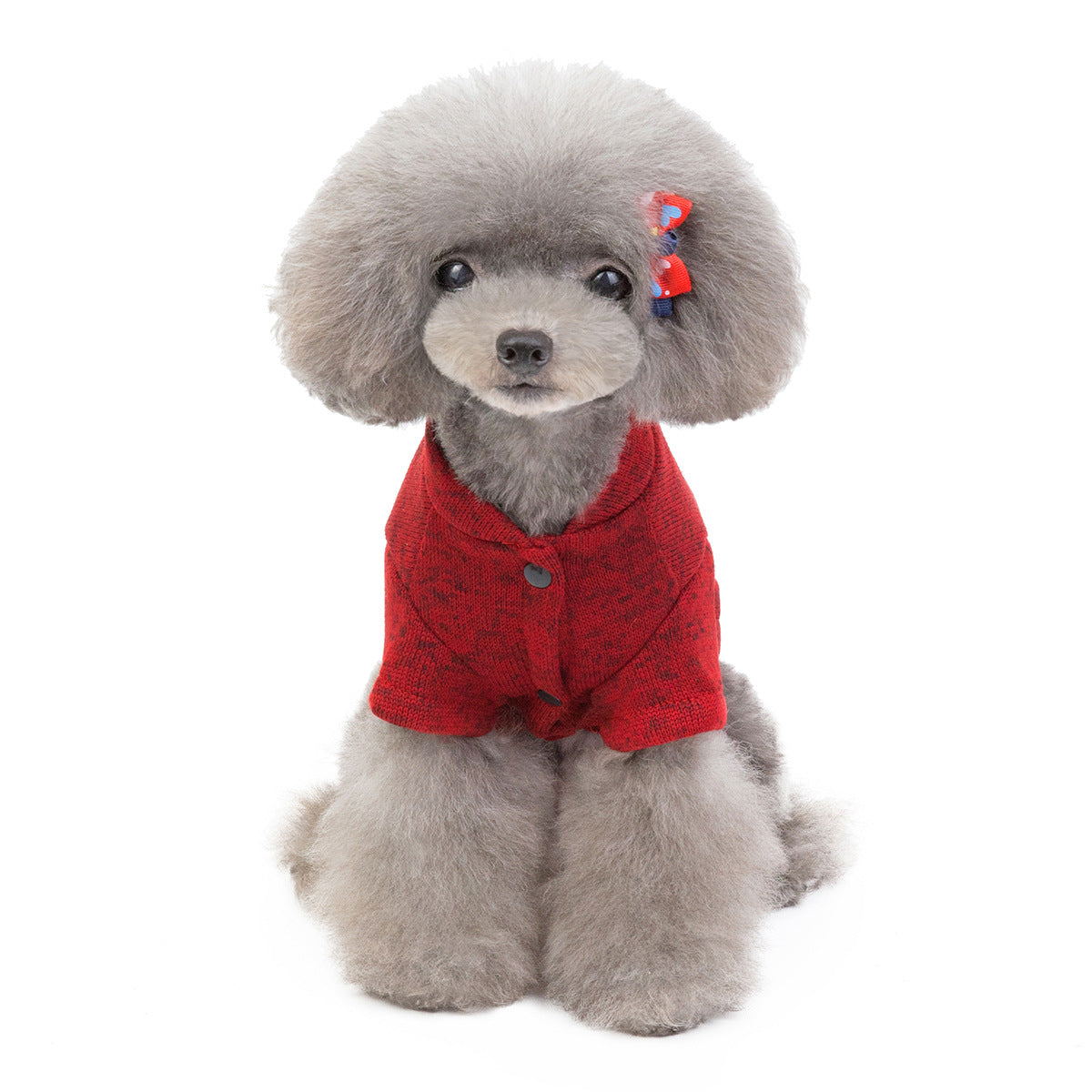 KFX-6017213 Casual Knit Sweatshirt for Pets in Green, Wine Red, and Blue - Various Sizes Available