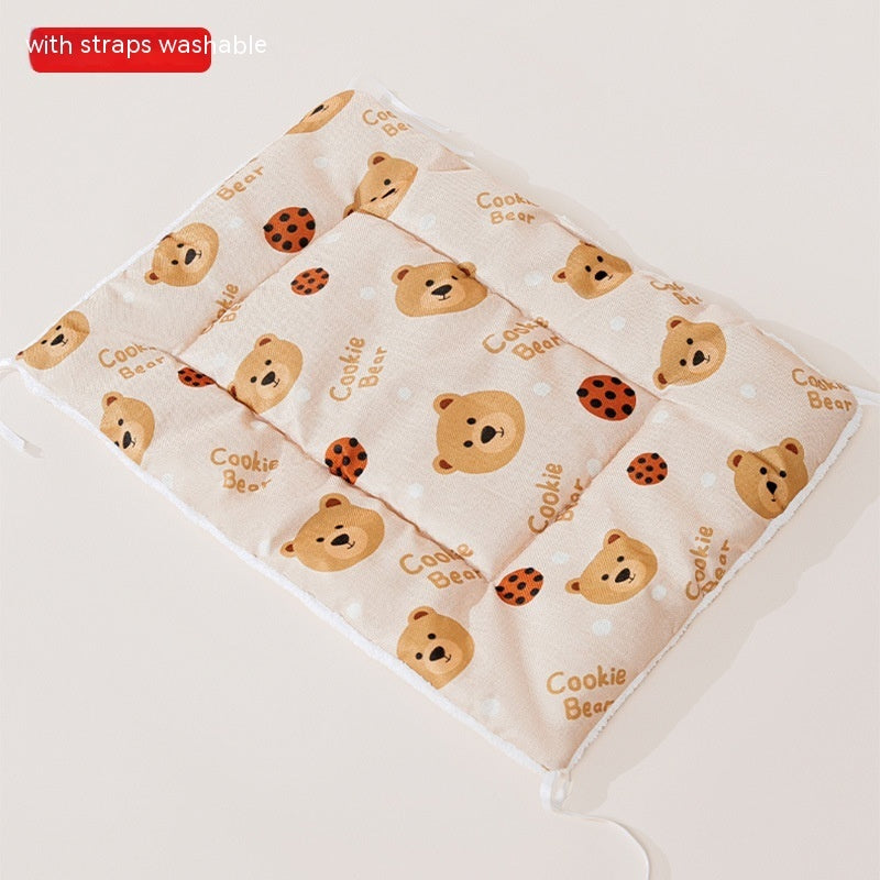KFX-6020669 Breathable Cotton Pet Mat for Dogs - Summer Cooling & Winter Warmth, Multiple Sizes Available