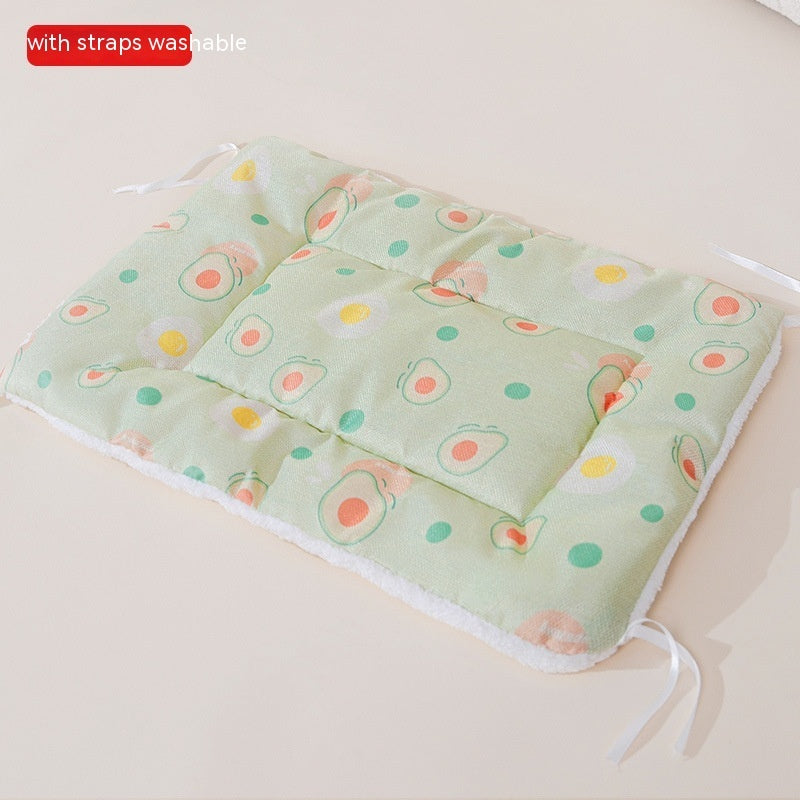 KFX-6020669 Breathable Cotton Pet Mat for Dogs - Summer Cooling & Winter Warmth, Multiple Sizes Available