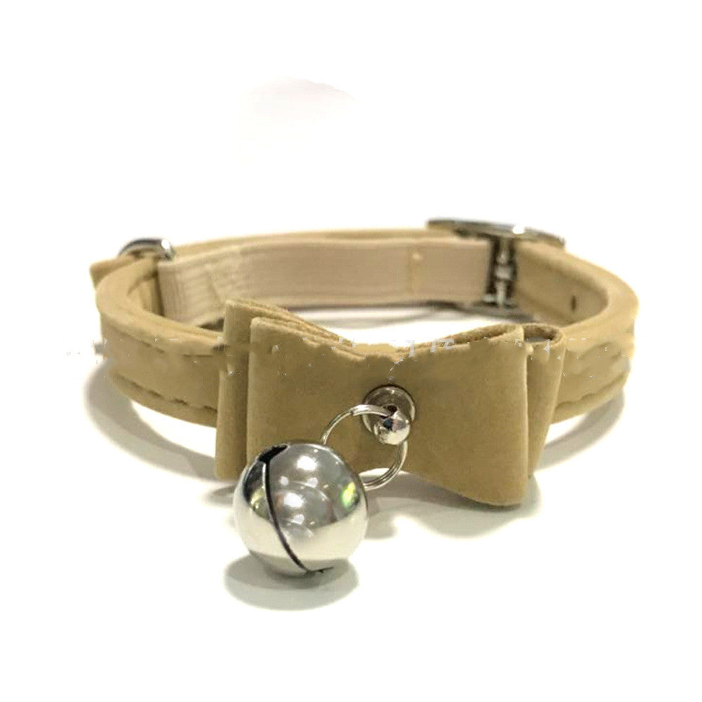 KFX-6020797 Flocked Cat Collar with Bell - Soft Flocking Cloth & Metal Button