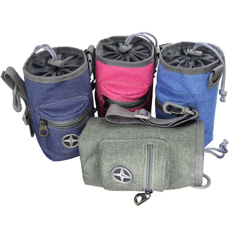 KFX-6021053 Multifunctional Oxford Cloth Pet Training Snack Bag - Dark Grey, Dark Blue, Denim Blue, Coral Powder, Soft Waist Satchel