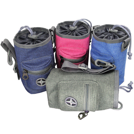 KFX-6021053 Multifunctional Oxford Cloth Pet Training Snack Bag - Dark Grey, Dark Blue, Denim Blue, Coral Powder, Soft Waist Satchel