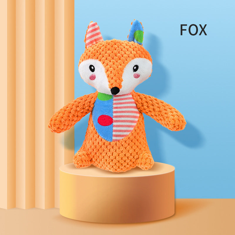 KFX-6022077 Interactive Dog Toy for Aggressive Chewers - Squeaky Plush Grinding Teeth Chewing and Fetch Toy