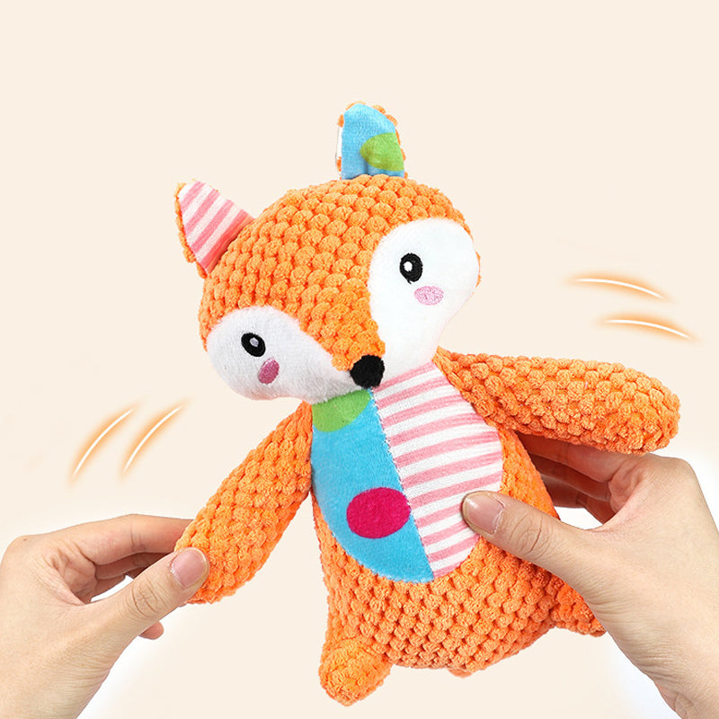 KFX-6022077 Interactive Dog Toy for Aggressive Chewers - Squeaky Plush Grinding Teeth Chewing and Fetch Toy