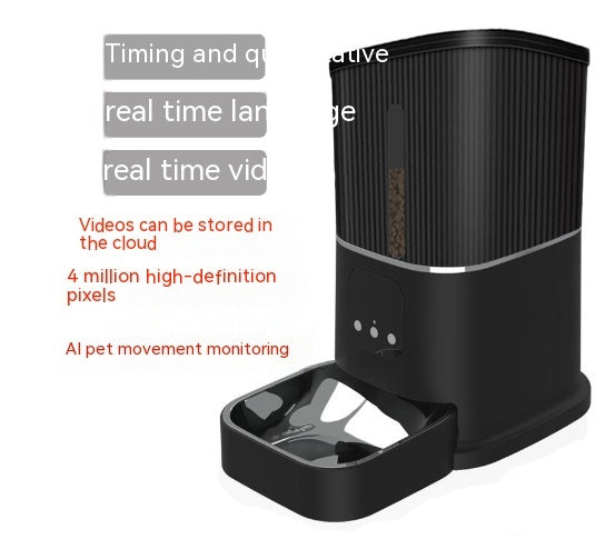 KFX-6022589 Smart Pet Feeder with Real-time Voice and Video, 3L Capacity, WiFi Connection, for Cats and Dogs