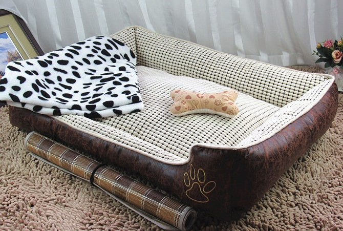 KFX-6022845 Washable Teddy Dog Nest Pad for Golden Retrievers - Comfortable Corn Velvet & Suede Design