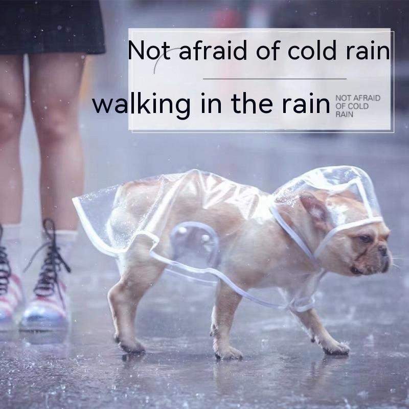 KFX-6022973 Durable Plastic Pet Raincoat for Small Dogs
