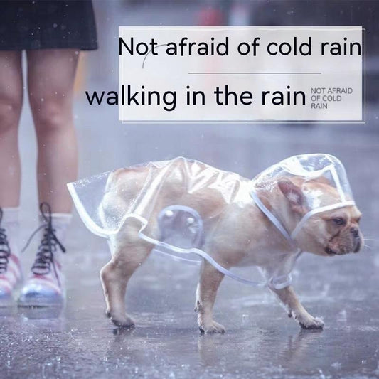 KFX-6022973 Durable Plastic Pet Raincoat for Small Dogs