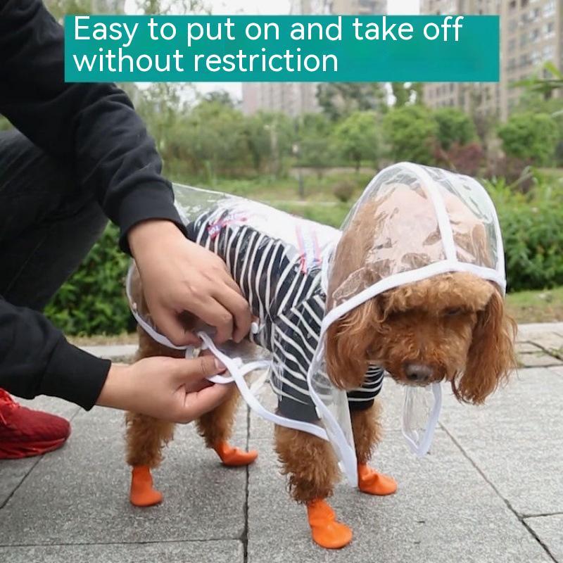 KFX-6022973 Durable Plastic Pet Raincoat for Small Dogs