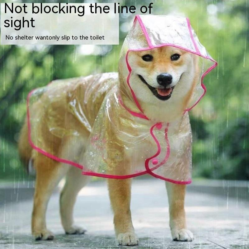 KFX-6022973 Durable Plastic Pet Raincoat for Small Dogs