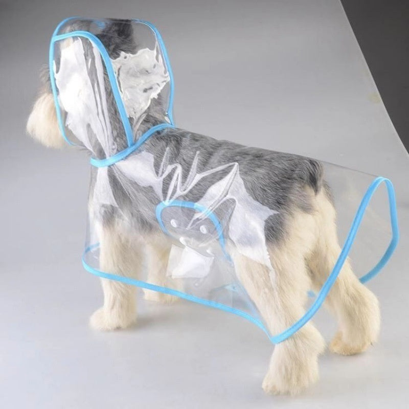 KFX-6022973 Durable Plastic Pet Raincoat for Small Dogs