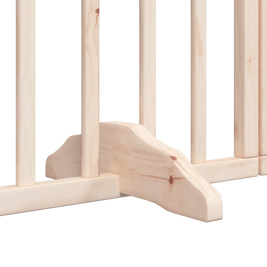 KFX-6023869 Foldable 6-Piece Dog Gate with Door, Durable Poplar Wood, 300 cm Length