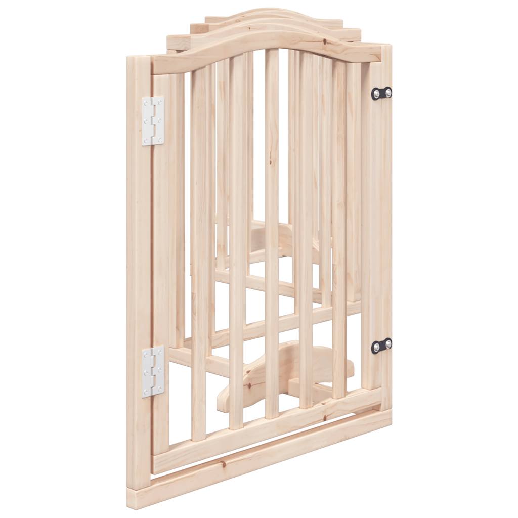 KFX-6023869 Foldable 6-Piece Dog Gate with Door, Durable Poplar Wood, 300 cm Length