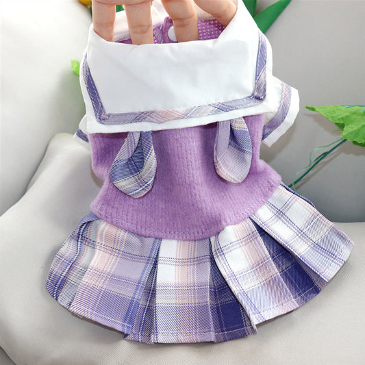 KFX-6026941 Princess Skirt Dog Clothing in Purple and Pink - Polyester Material, Sizes XS to XL
