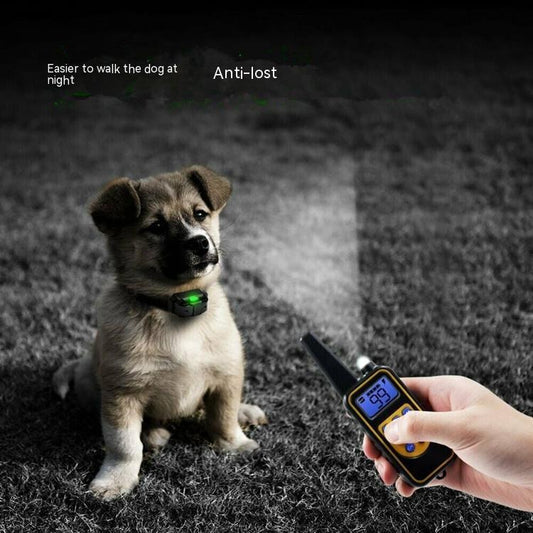 KFX-6027837 Rechargeable Waterproof Dog Bark Control Device with Adjustable Vibration and Shock Settings