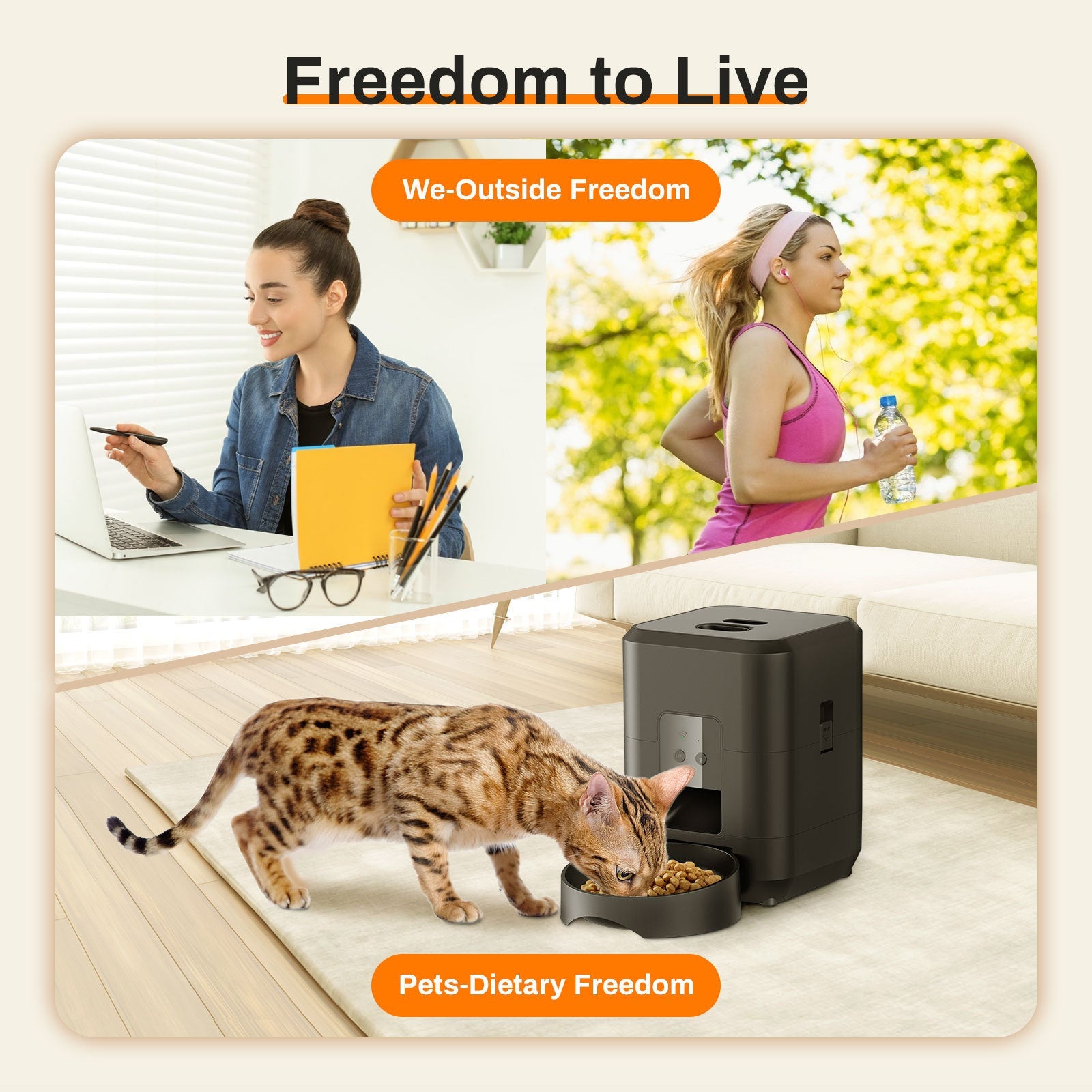 KFX-6028349 Automatic Pet Feeder with Intelligent Timing and Remote Control for Cats