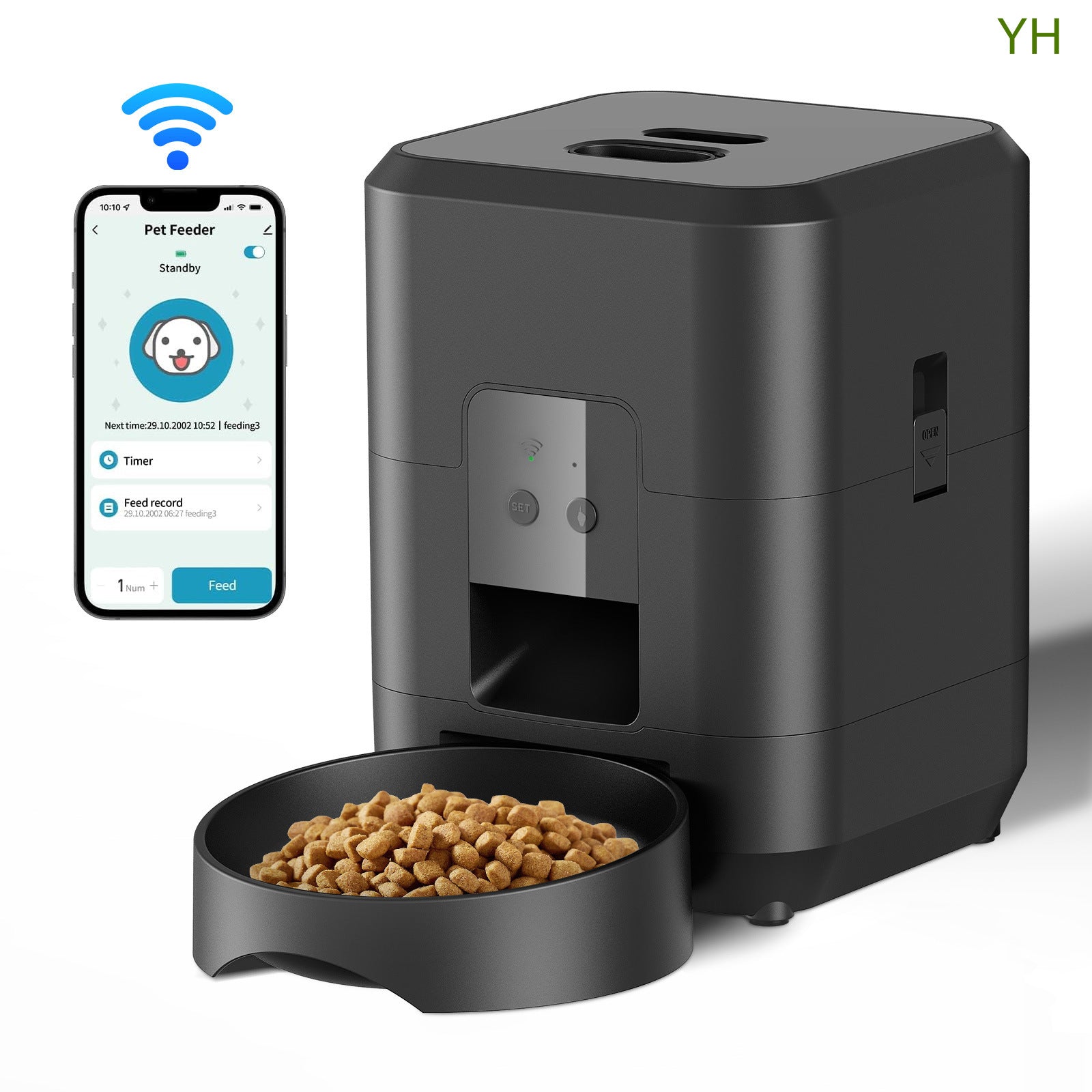 KFX-6028349 Automatic Pet Feeder with Intelligent Timing and Remote Control for Cats