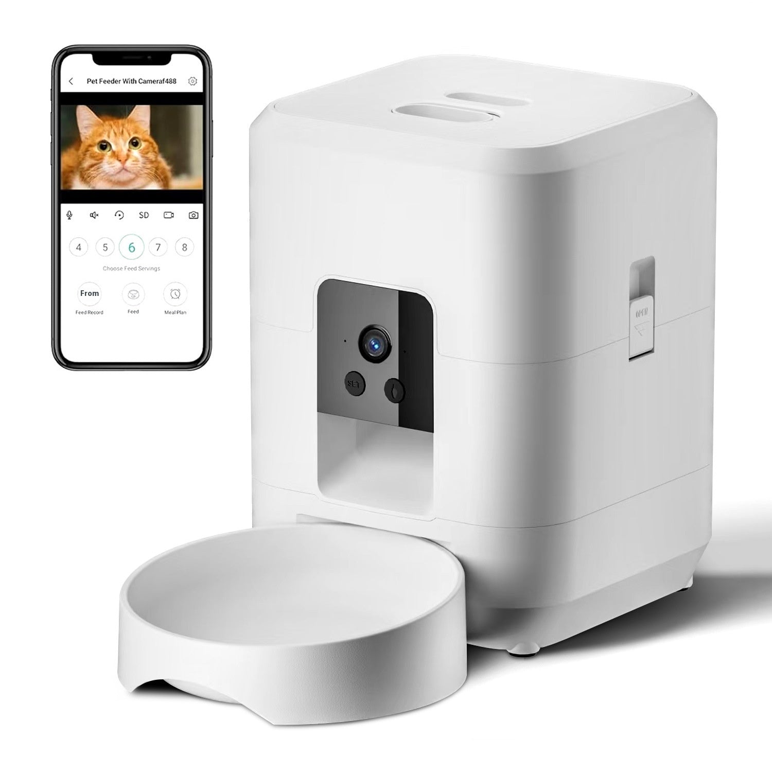 KFX-6028349 Automatic Pet Feeder with Intelligent Timing and Remote Control for Cats