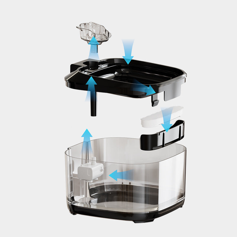 KFX-6030397 Automatic Circulating Filtration Pet Water Fountain - Large Capacity for Dogs and Cats